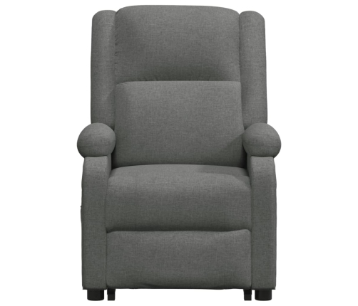 Sillón de masaje elevable tela gris oscuro