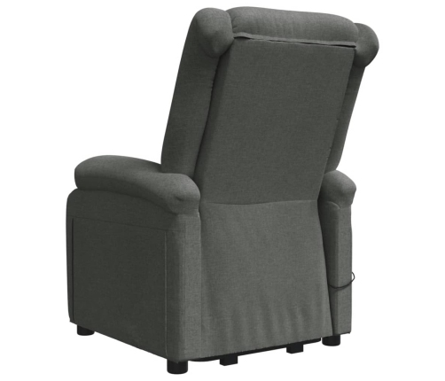 Sillón de masaje elevable tela gris oscuro