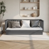 Sofá cama sin colchón madera maciza de pino gris 80x200 cm