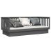 Sofá cama madera maciza de pino gris 90x200 cm