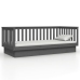 Sofá cama madera maciza de pino gris 90x200 cm