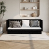 Sofá cama madera maciza de pino negro 75x190 cm