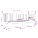 Sofá cama sin colchón madera maciza de pino 90x190 cm