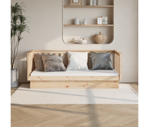 Sofá cama sin colchón madera maciza de pino 90x190 cm