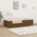 Sofá cama sin colchón madera maciza pino marrón miel 80x200 cm