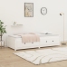 Sofá cama sin colchón madera maciza de pino blanco 90x200 cm