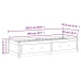 Sofá cama madera maciza de pino gris 90x200 cm