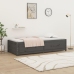 Sofá cama madera maciza de pino gris 90x200 cm