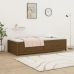 Sofá cama madera maciza de pino marrón miel 90x200 cm