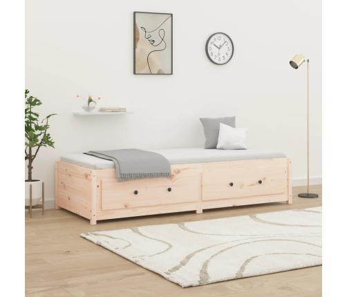 Sofá cama de madera maciza de pino 75x190 cm