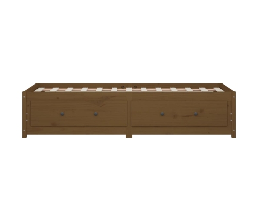 vidaXL Sofá cama de madera maciza de pino marrón miel 75x190 cm