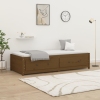 vidaXL Sofá cama de madera maciza de pino marrón miel 75x190 cm