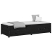 vidaXL Sofá cama de madera maciza de pino negro 75x190 cm