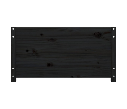 vidaXL Sofá cama de madera maciza de pino negro 75x190 cm