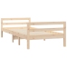 Estructura de cama sin colchón madera maciza de pino 90x200 cm