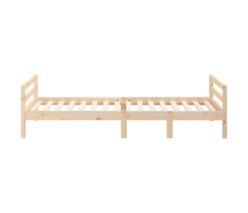 Estructura de cama sin colchón madera maciza de pino 90x200 cm