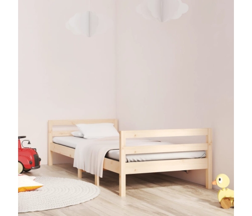 Estructura de cama sin colchón madera maciza de pino 90x200 cm