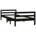 Estructura de cama madera maciza de pino negro 90x200 cm