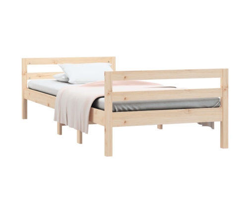 Estructura de cama madera maciza de pino 80x200 cm