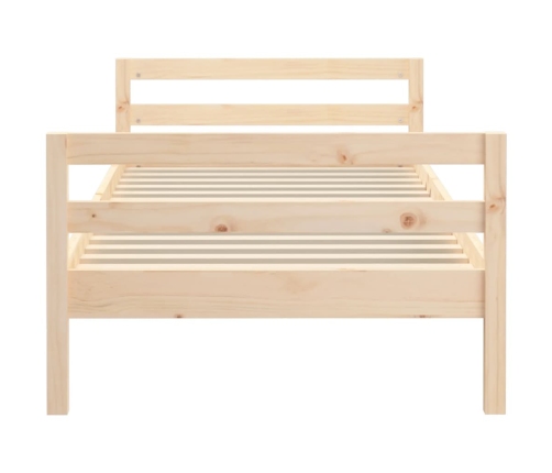 Estructura de cama sin colchón madera maciza de pino 90x190 cm