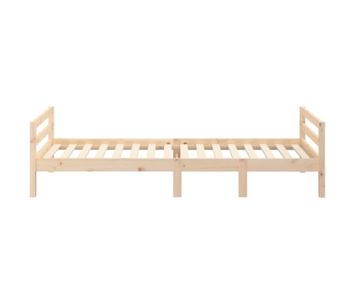 Estructura de cama sin colchón madera maciza de pino 90x190 cm