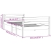 Estructura de cama sin colchón madera maciza de pino 90x190 cm