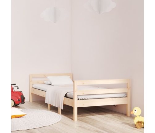 Estructura de cama sin colchón madera maciza de pino 90x190 cm