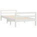 Estructura de cama sin colchón madera maciza blanca 90x190 cm