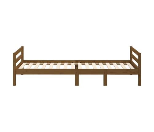 vidaXL Estructura de cama madera maciza de pino marrón miel 90x190 cm