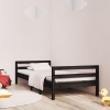 Estructura de cama madera maciza de pino negro 90x190 cm