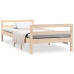 Estructura de cama sin colchón madera maciza pino 75x190 cm