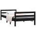 Estructura de cama madera maciza de pino negro 75x190 cm