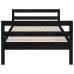 Estructura de cama madera maciza de pino negro 75x190 cm