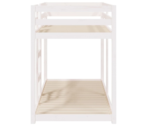 Litera de madera maciza de pino blanco 75x190 cm