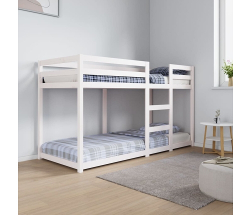 Litera de madera maciza de pino blanco 75x190 cm