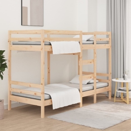 Litera de madera maciza de pino 75x190 cm