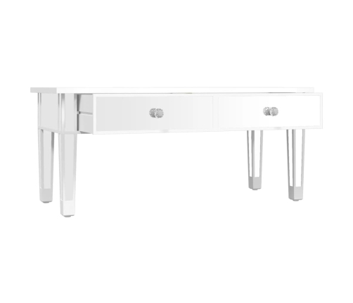 vidaXL Mesa de centro especular madera tecnológica vidrio 106x45x45 cm