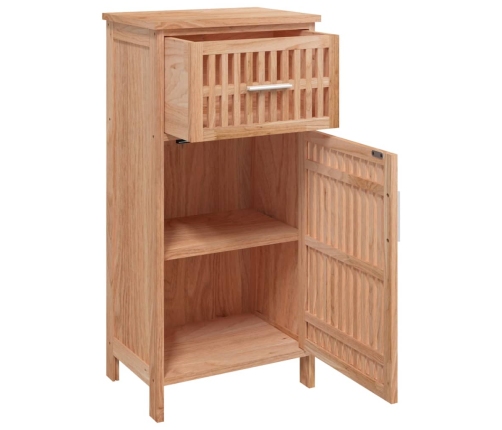 Mueble de baño madera maciza de nogal 42x29x82 cm