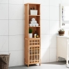 Mueble de baño madera maciza de nogal 42x29x182 cm