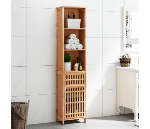 Mueble de baño madera maciza de nogal 42x29x182 cm