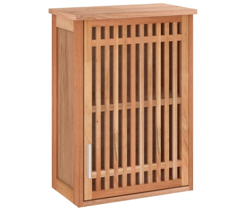 Armario de baño para pared madera maciza de nogal 42x23x60 cm