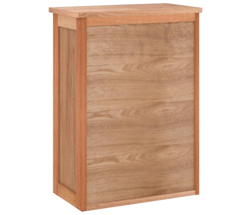 Armario de baño para pared madera maciza de nogal 42x23x60 cm