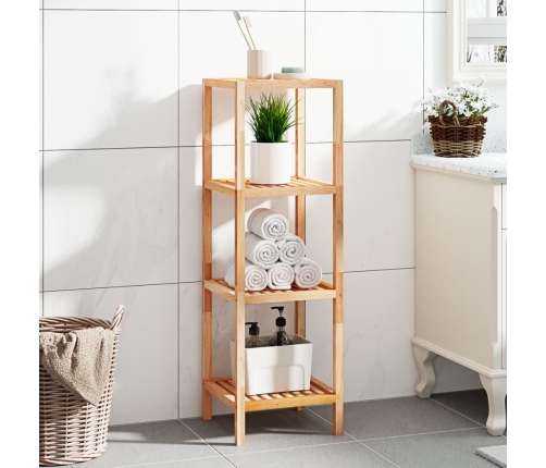 vidaXL Estantería de baño madera maciza nogal 36x36x112 cm