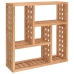 Estante de pared madera maciza nogal 49x15x49 cm