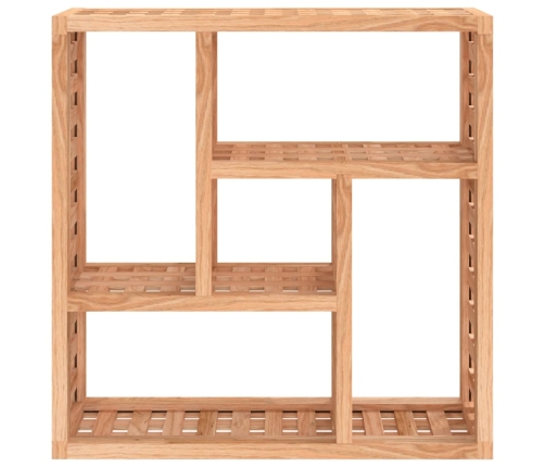 Estante de pared madera maciza nogal 49x15x49 cm