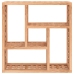 Estante de pared madera maciza nogal 49x15x49 cm