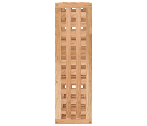 Estante de pared madera maciza nogal 49x15x49 cm