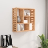 Estante de pared madera maciza nogal 49x15x49 cm