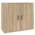 Aparador madera contrachapada color roble Sonoma 80x33x70 cm