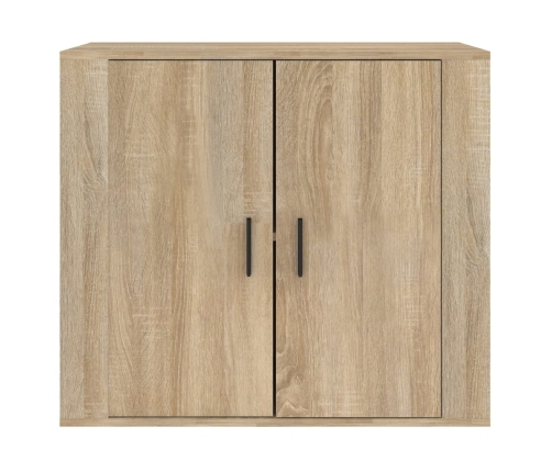 Aparador madera contrachapada color roble Sonoma 80x33x70 cm